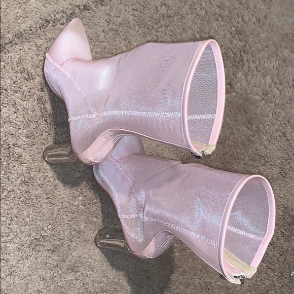 Pink Sheer Booties - Picture 3 of 5